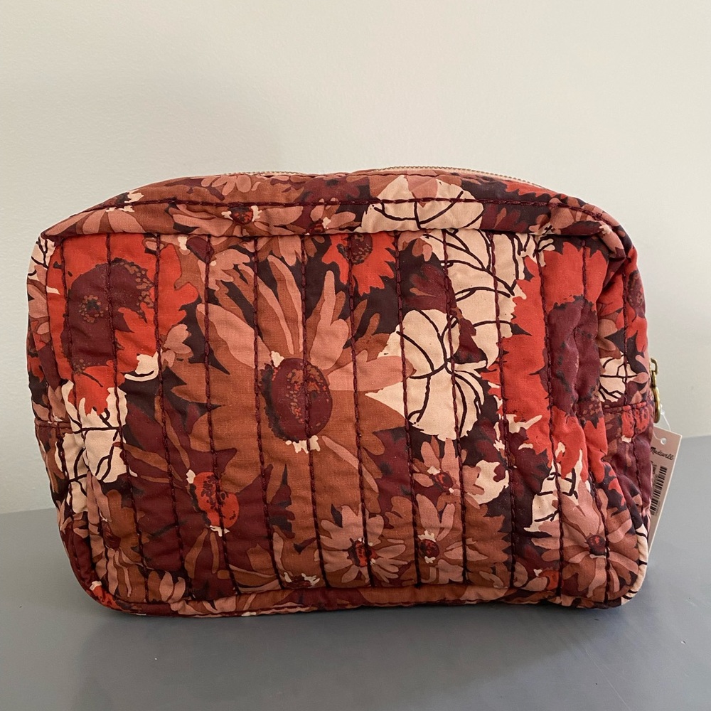 NWT Madewell Large Floral Zip Pouch